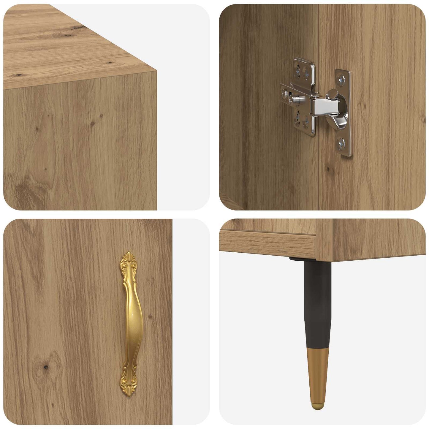 vidaXL Schreibtisch Artisan-Eiche 140 x 50 x 75 cm Holzwerkstoff