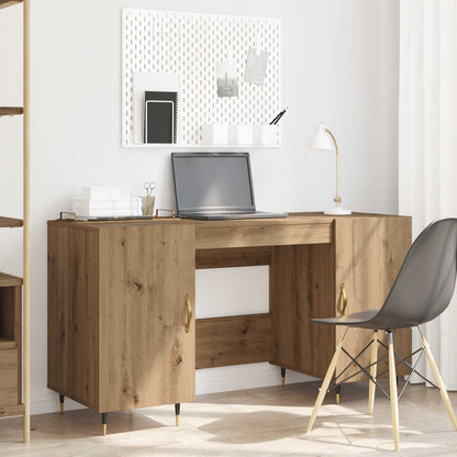 vidaXL Schreibtisch Artisan-Eiche 140 x 50 x 75 cm Holzwerkstoff