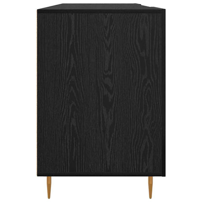 Schreibtisch mit Regal Schwarz Eichen-Optik 140 x 50 x 75 cm