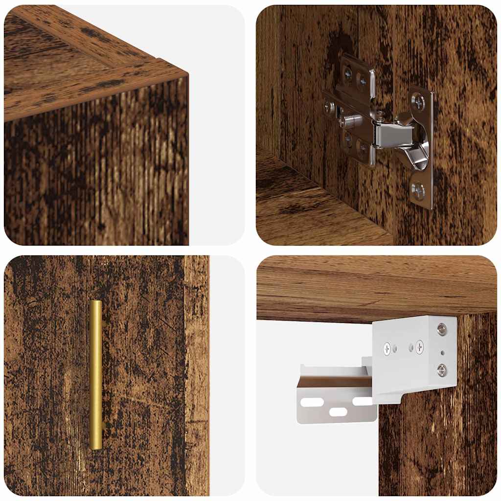 vidaXL Wandschrank Wandmontiert Altholz 60 x 31 x 70 cm Holzwerkstoff