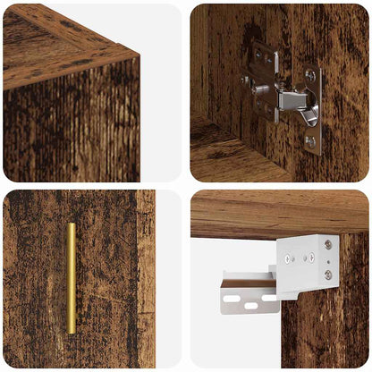 vidaXL Wandschrank Wandmontiert Altholz 60 x 31 x 70 cm Holzwerkstoff