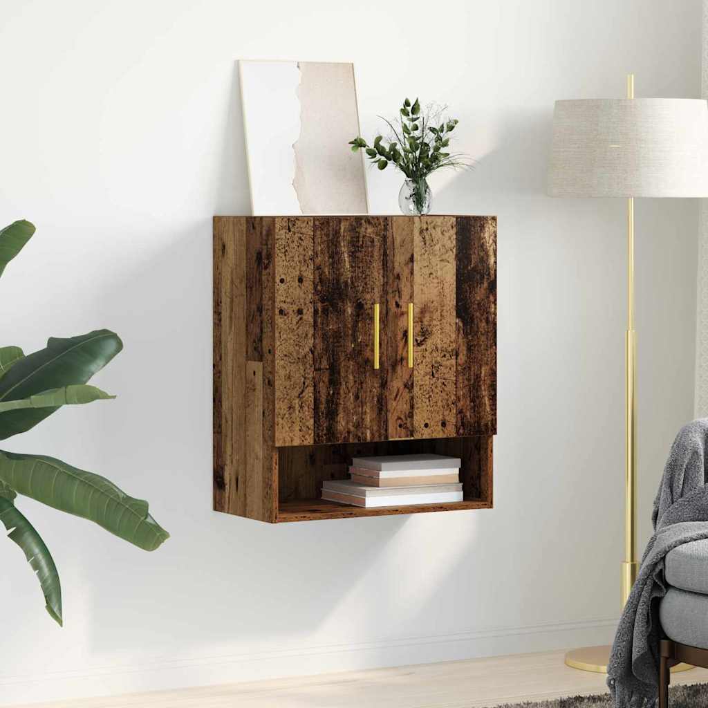 vidaXL Wandschrank Wandmontiert Altholz 60 x 31 x 70 cm Holzwerkstoff