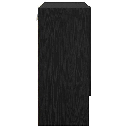 vidaXL Wandschrank Schwarz Eichen-Optik 60 x 31 x 70 cm Holzwerkstoff