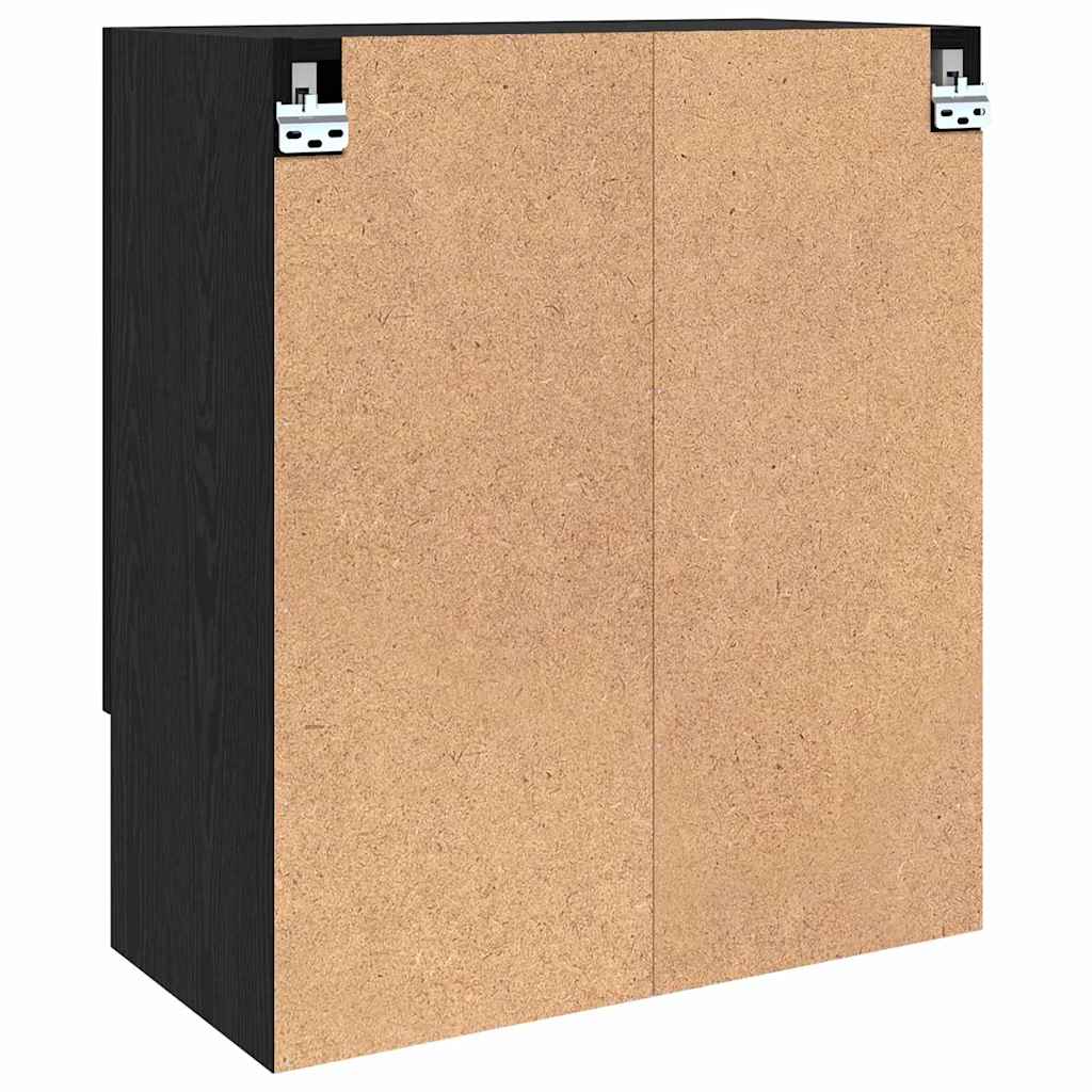 vidaXL Wandschrank Schwarz Eichen-Optik 60 x 31 x 70 cm Holzwerkstoff