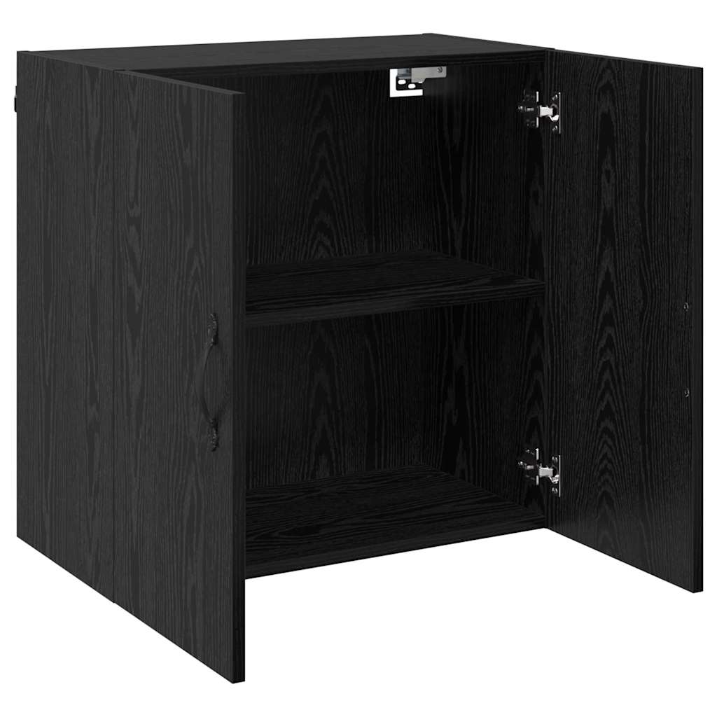 vidaXL Wandschrank Schwarz Eichen-Optik 60 x 31 x 60 cm Holzwerkstoff