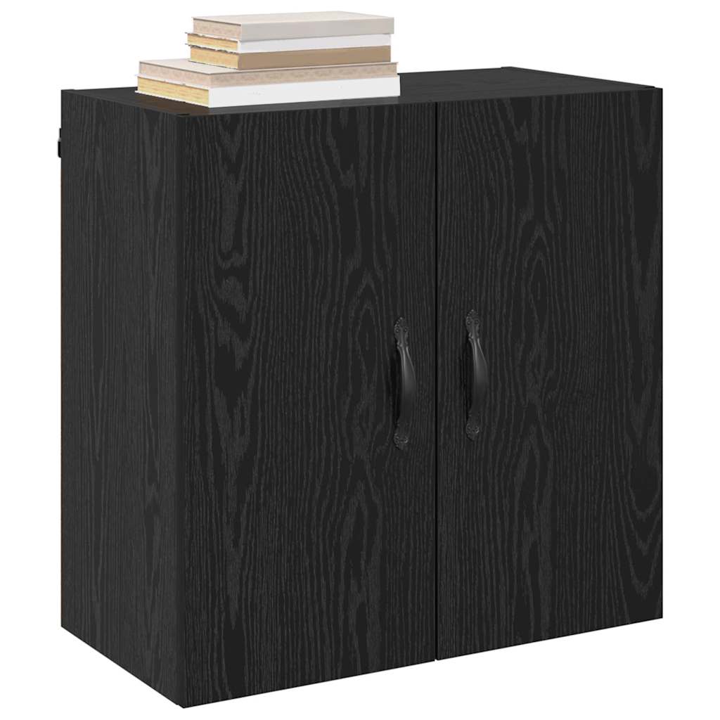 vidaXL Wandschrank Schwarz Eichen-Optik 60 x 31 x 60 cm Holzwerkstoff