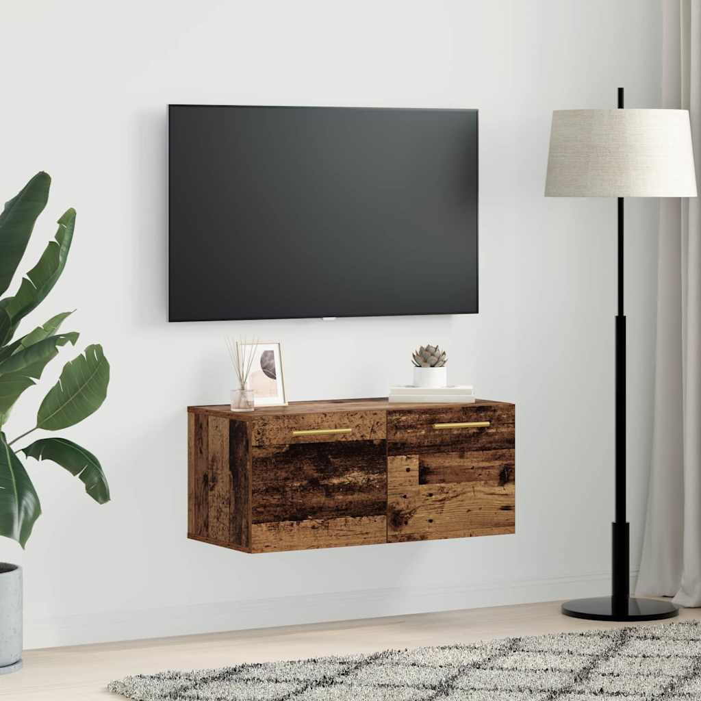 Wandschrank Altholz 80 x 36.5 x 35 cm Holzwerkstoff