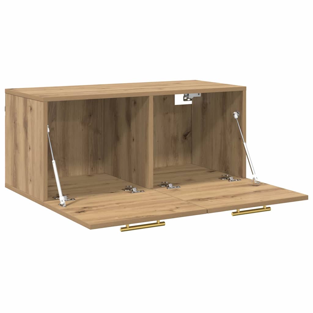 vidaXL Wandschrank Artisan-Eiche 80 x 36.5 x 35 cm Holzwerkstoff