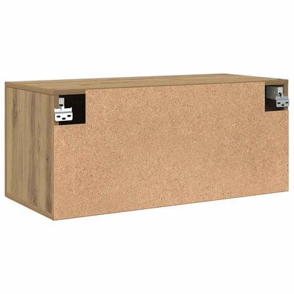 vidaXL Wandschrank Artisan-Eiche 80 x 36.5 x 35 cm Holzwerkstoff