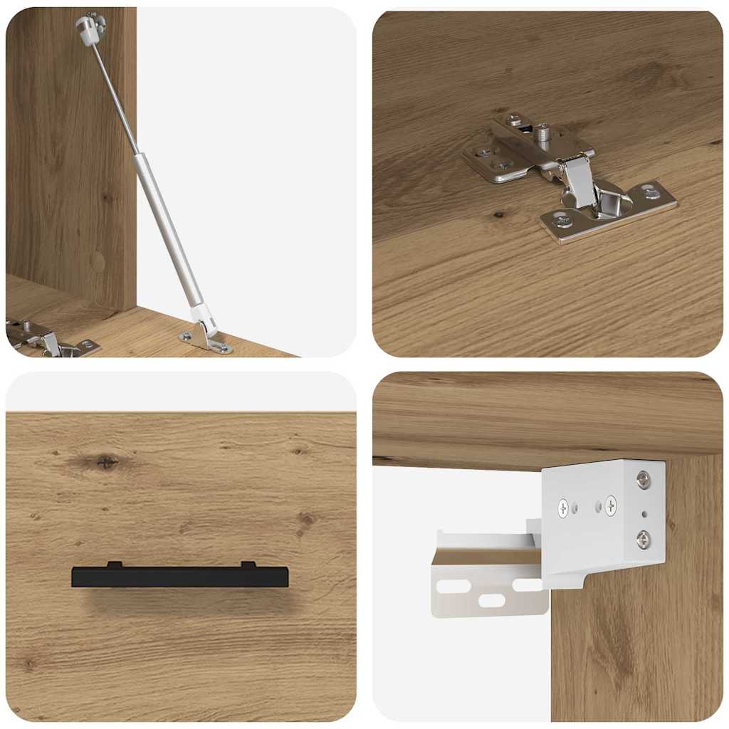 vidaXL Wandschrank Artisan-Eiche 80 x 36.5 x 35 cm Holzwerkstoff