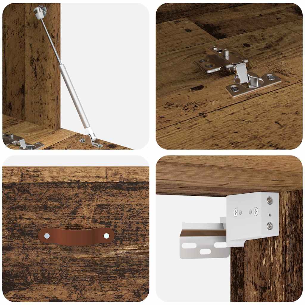 vidaXL Wandschrank Altholz 100 x 36,5 x 35 cm Holzwerkstoff