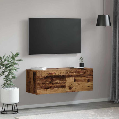 vidaXL Wandschrank Altholz 100 x 36,5 x 35 cm Holzwerkstoff