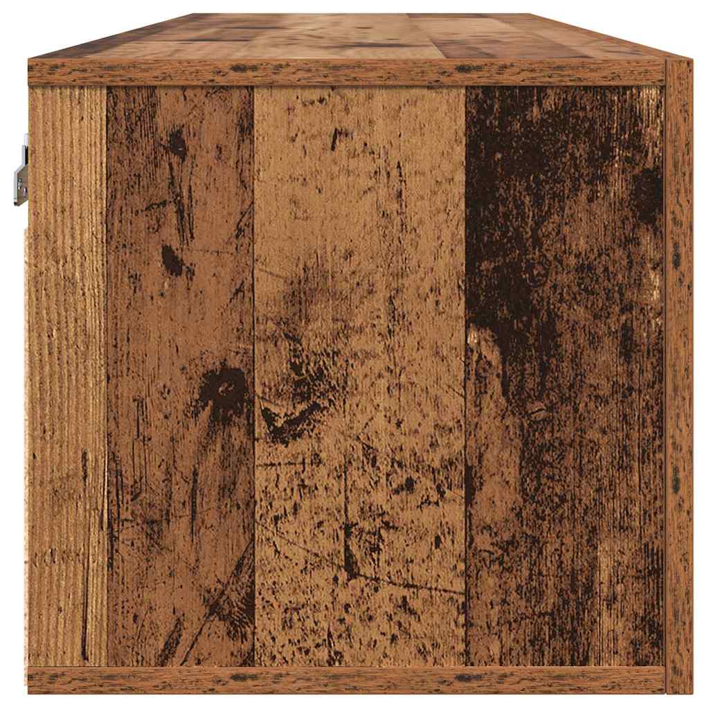 vidaXL Wandschrank Altholz 100 x 36,5 x 35 cm Holzwerkstoff