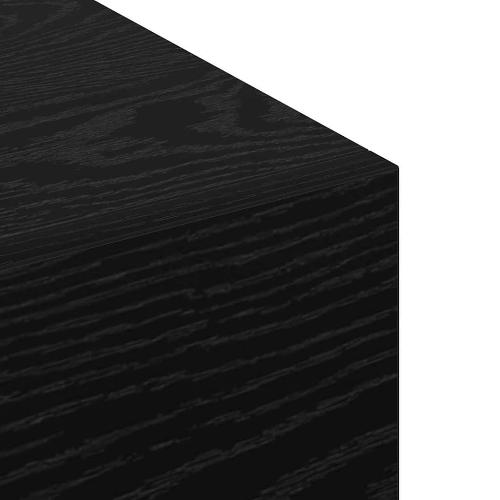 vidaXL Wandschrank Schwarz Eichen-Optik 100 x 36,5 x 35 cm