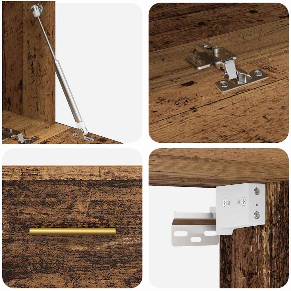 vidaXL Wandschrank Altholz 100 x 36,5 x 35 cm Holzwerkstoff
