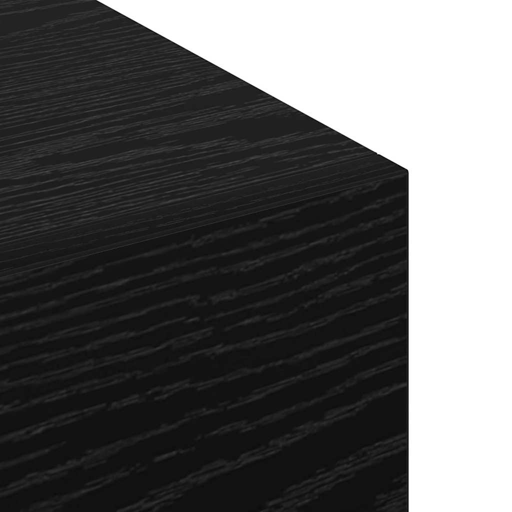 vidaXL Wandschrank Schwarz Eichen-Optik 100 x 36,5 x 35 cm