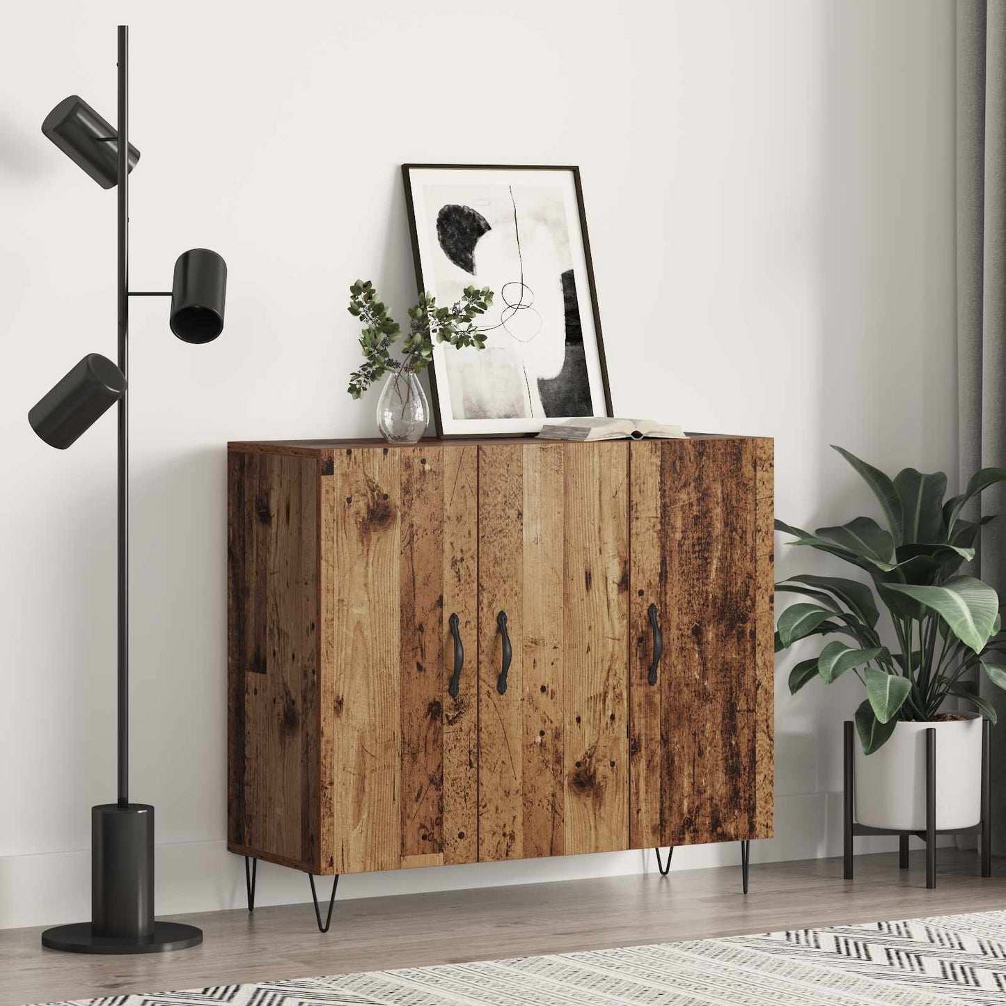 vidaXL Sideboard Altholz 90 x 32,5 x 80 cm Holzwerkstoff