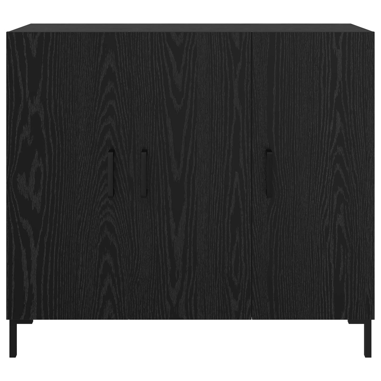 vidaXL Sideboard Schwarz Eichen-Optik 90 x 34 x 80 cm Holzwerkstoff