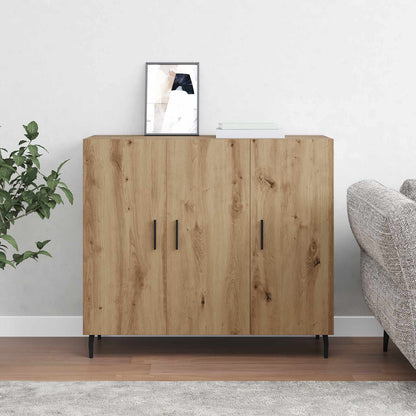 vidaXL Sideboard Artisan-Eiche 90 x 34 x 80 cm Holzwerkstoff
