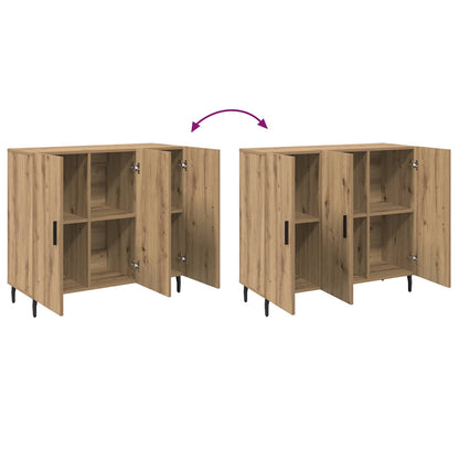 vidaXL Sideboard Artisan-Eiche 90 x 34 x 80 cm Holzwerkstoff