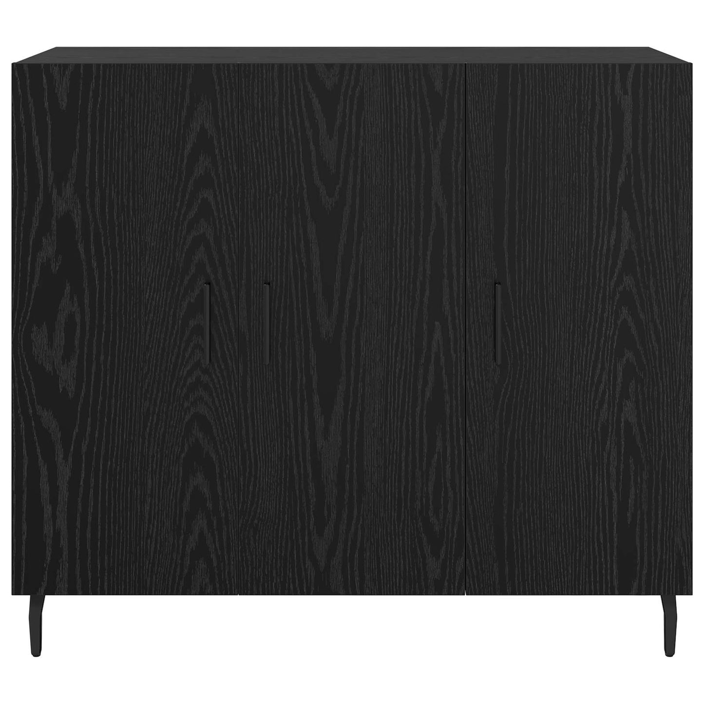 vidaXL Sideboard Schwarz Eichen-Optik 90 x 34 x 80 cm Holzwerkstoff