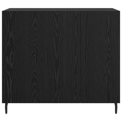 vidaXL Sideboard Schwarz Eichen-Optik 90 x 34 x 80 cm Holzwerkstoff