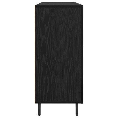 vidaXL Sideboard Schwarz Eichen-Optik 90 x 34 x 80 cm Holzwerkstoff