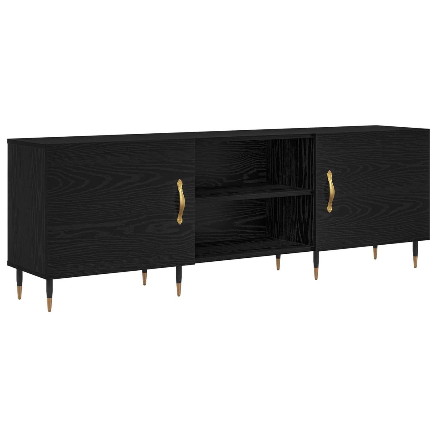 vidaXL TV-Schränk Schwarz Eichen-Optik 150 x 30 x 50 cm Holzwerkstoff