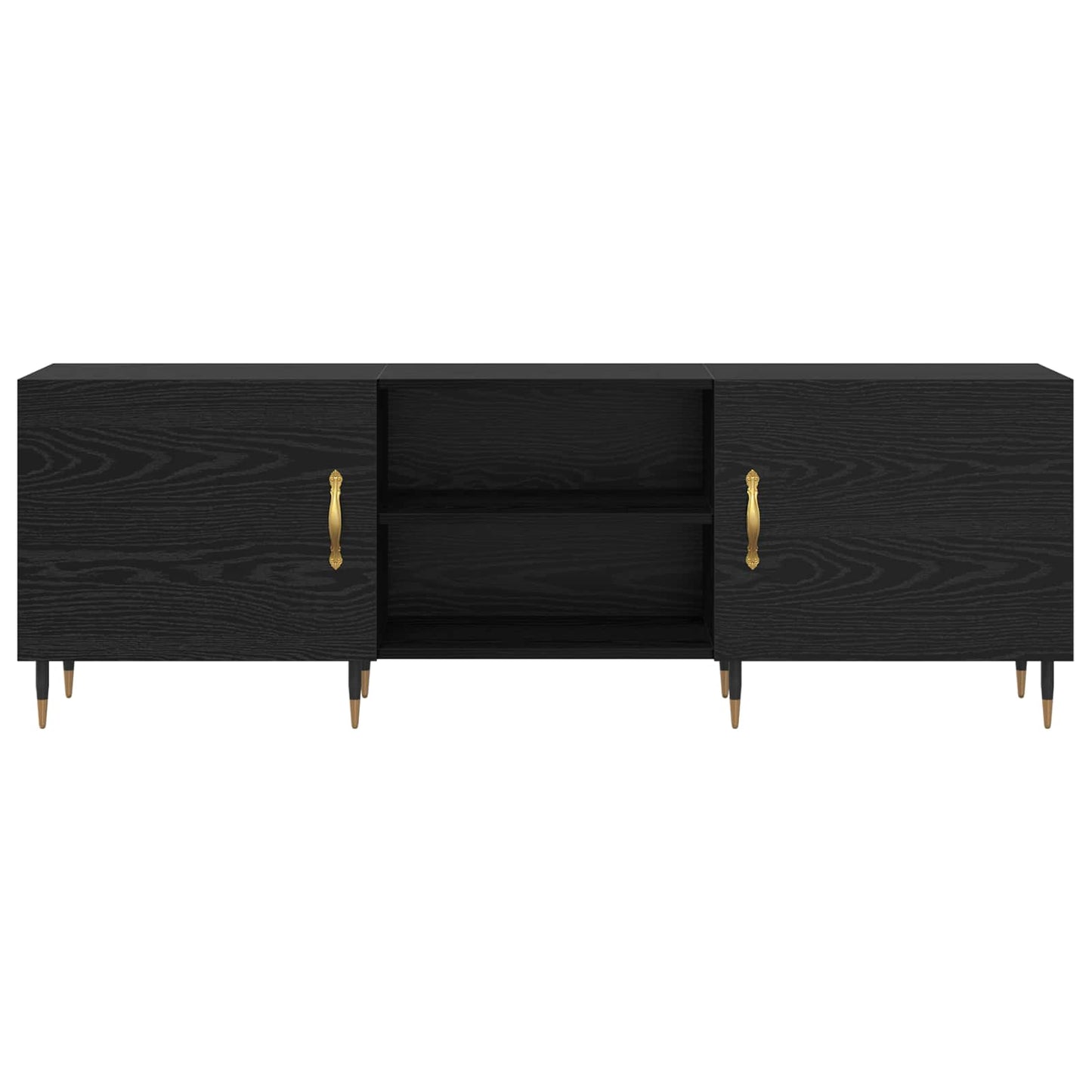 vidaXL TV-Schränk Schwarz Eichen-Optik 150 x 30 x 50 cm Holzwerkstoff