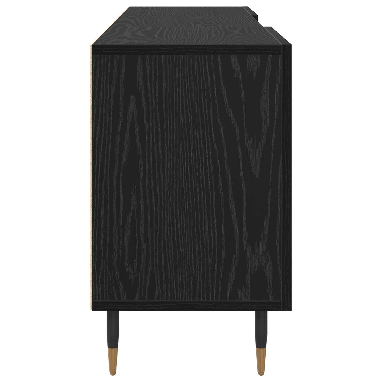 vidaXL TV-Schränk Schwarz Eichen-Optik 150 x 30 x 50 cm Holzwerkstoff