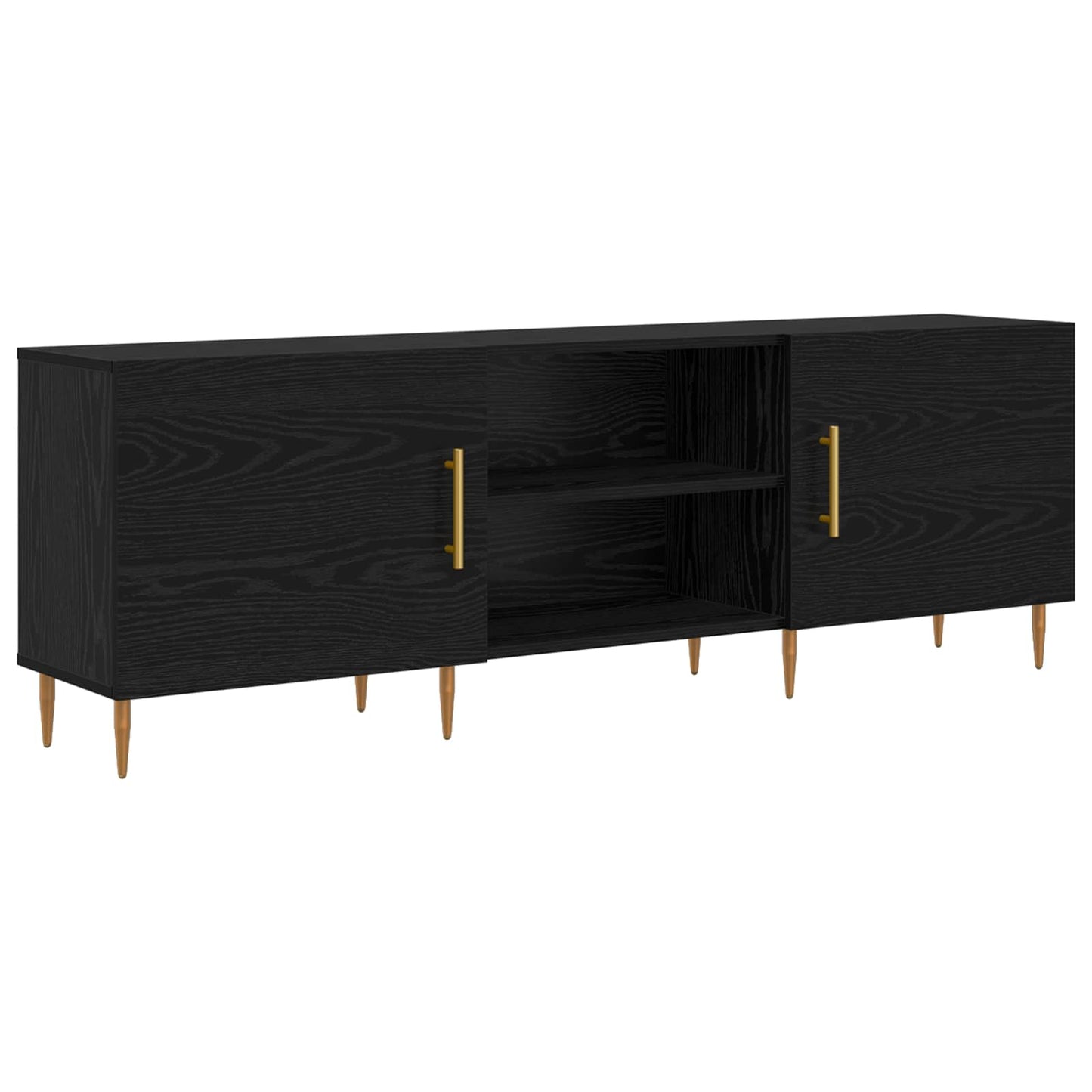 vidaXL TV-Schränk Schwarz Eichen-Optik 150 x 30 x 50 cm Holzwerkstoff