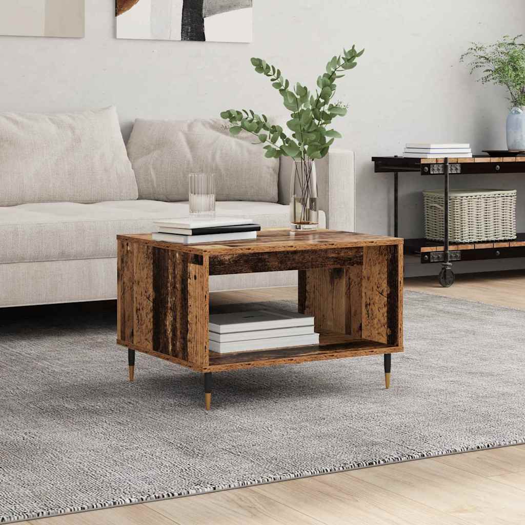 vidaXL Table basse en bois recyclé 60 x 50 x 40 cm, bois d'ingénierie