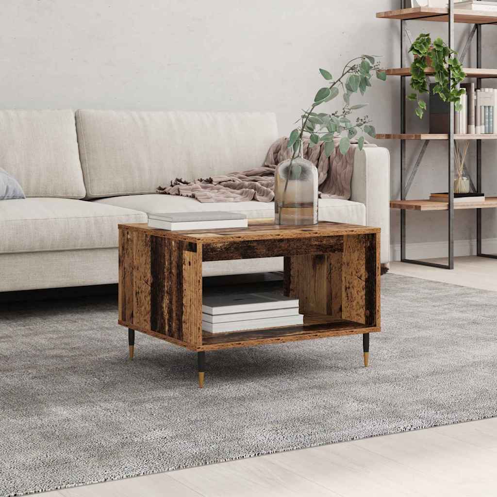 vidaXL Table basse en bois recyclé 60 x 50 x 40 cm, bois d'ingénierie