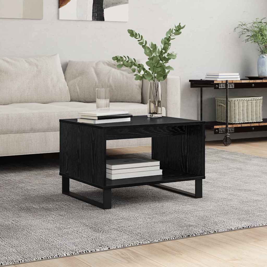 vidaXL Couchtisch Schwarz Eichen-Optik 60 x 50 x 40 cm Holzwerkstoff