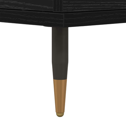 vidaXL Hochboard Schwarz 60 x 36 x 110 cm Holzwerkstoff
