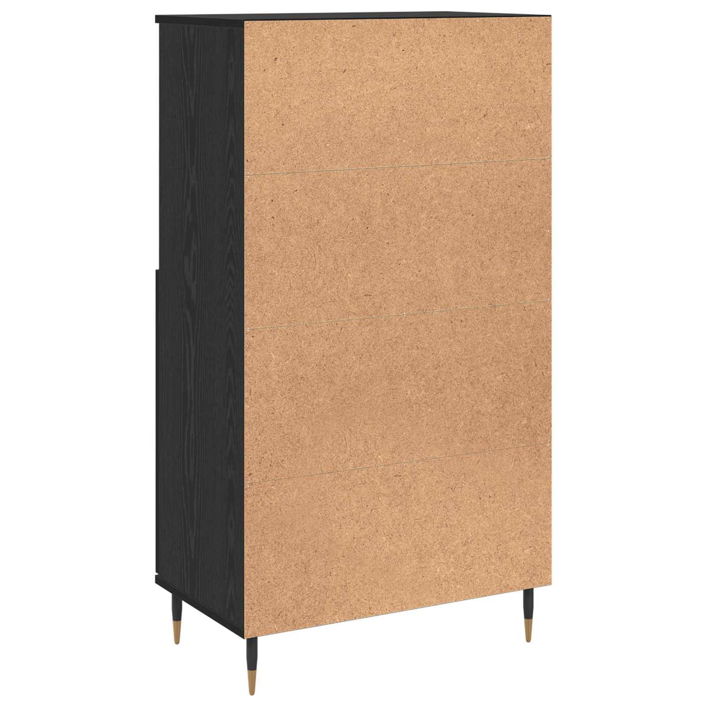 vidaXL Hochboard Schwarz 60 x 36 x 110 cm Holzwerkstoff
