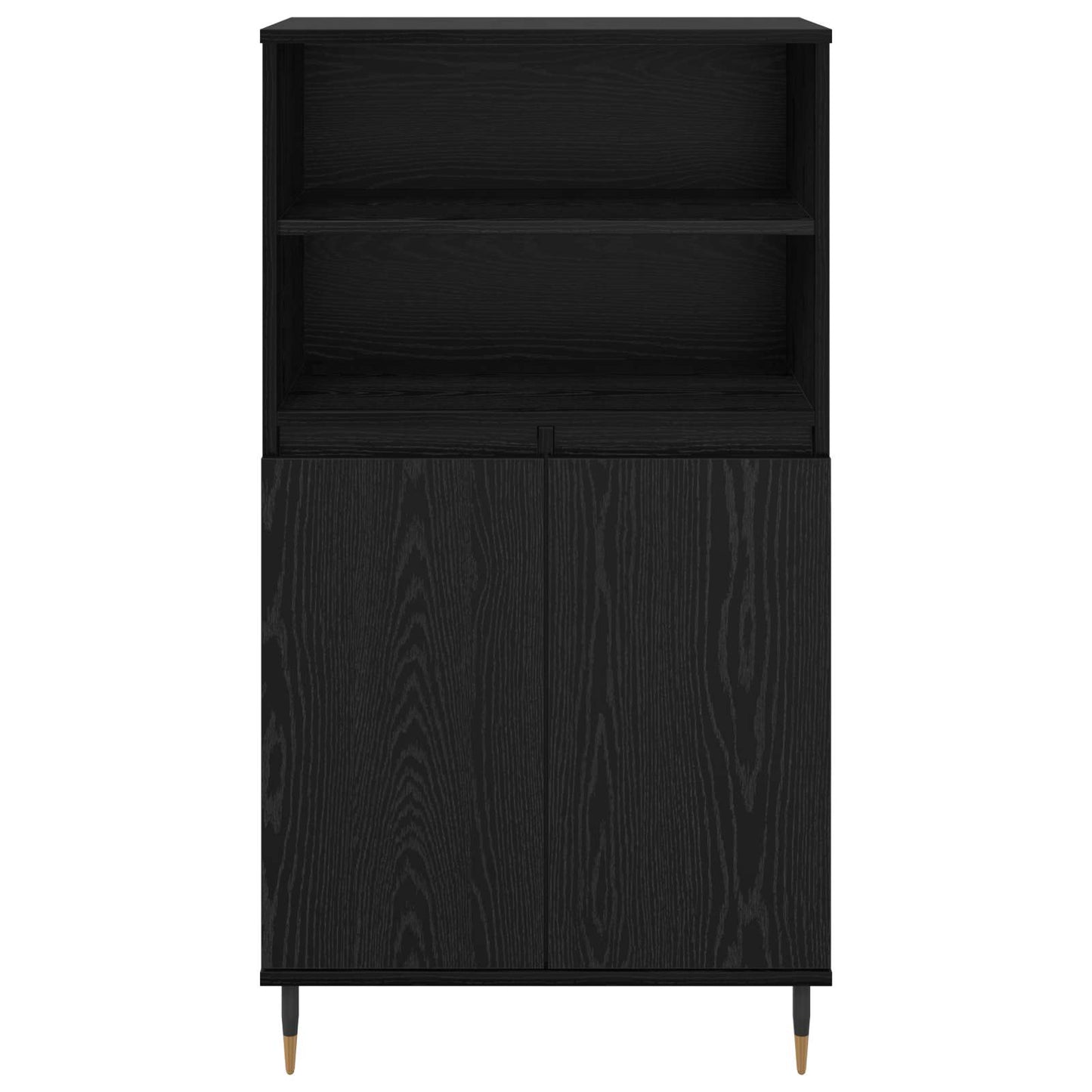 vidaXL Hochboard Schwarz 60 x 36 x 110 cm Holzwerkstoff