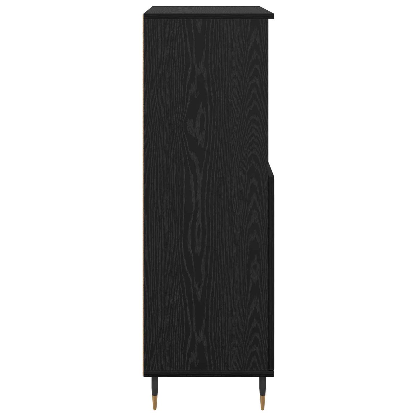 vidaXL Hochboard Schwarz 60 x 36 x 110 cm Holzwerkstoff