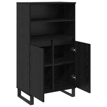 Hochboard Schwarz 60 x 36 x 110 cm Holzwerkstoff