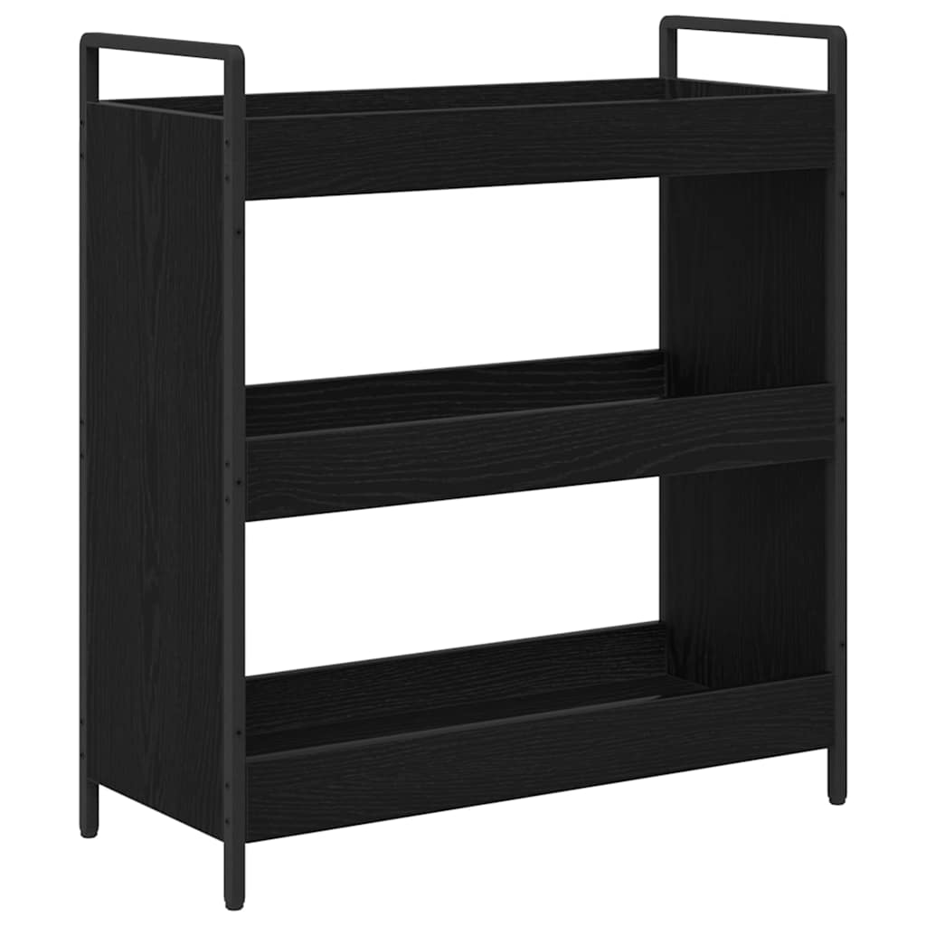 Küchentrolley Schwarz Eichen-Optik 70 x 30 x 82 cm