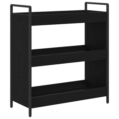 Küchentrolley Schwarz Eichen-Optik 70 x 30 x 82 cm