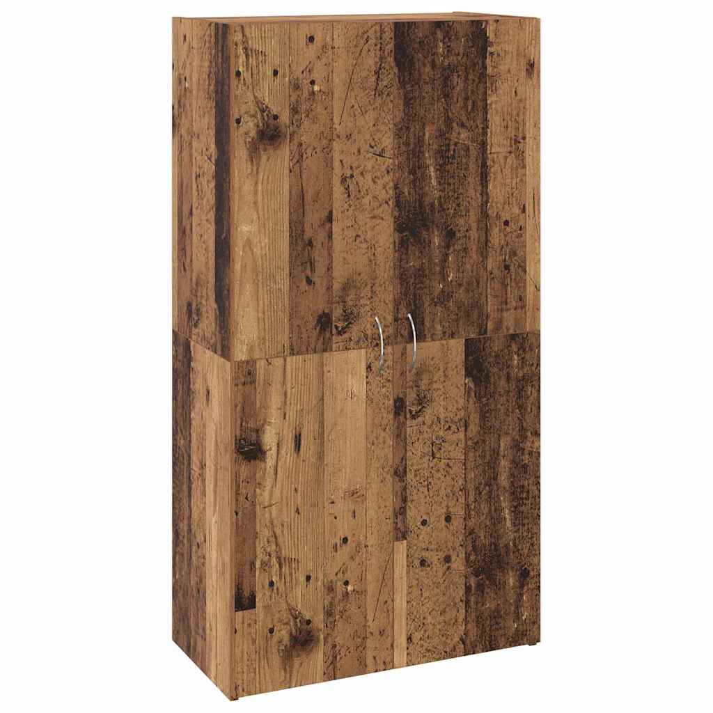 Büroschrank Schwarz Eichen-Optik 60 x 32 x 115 cm Holzwerkstoff