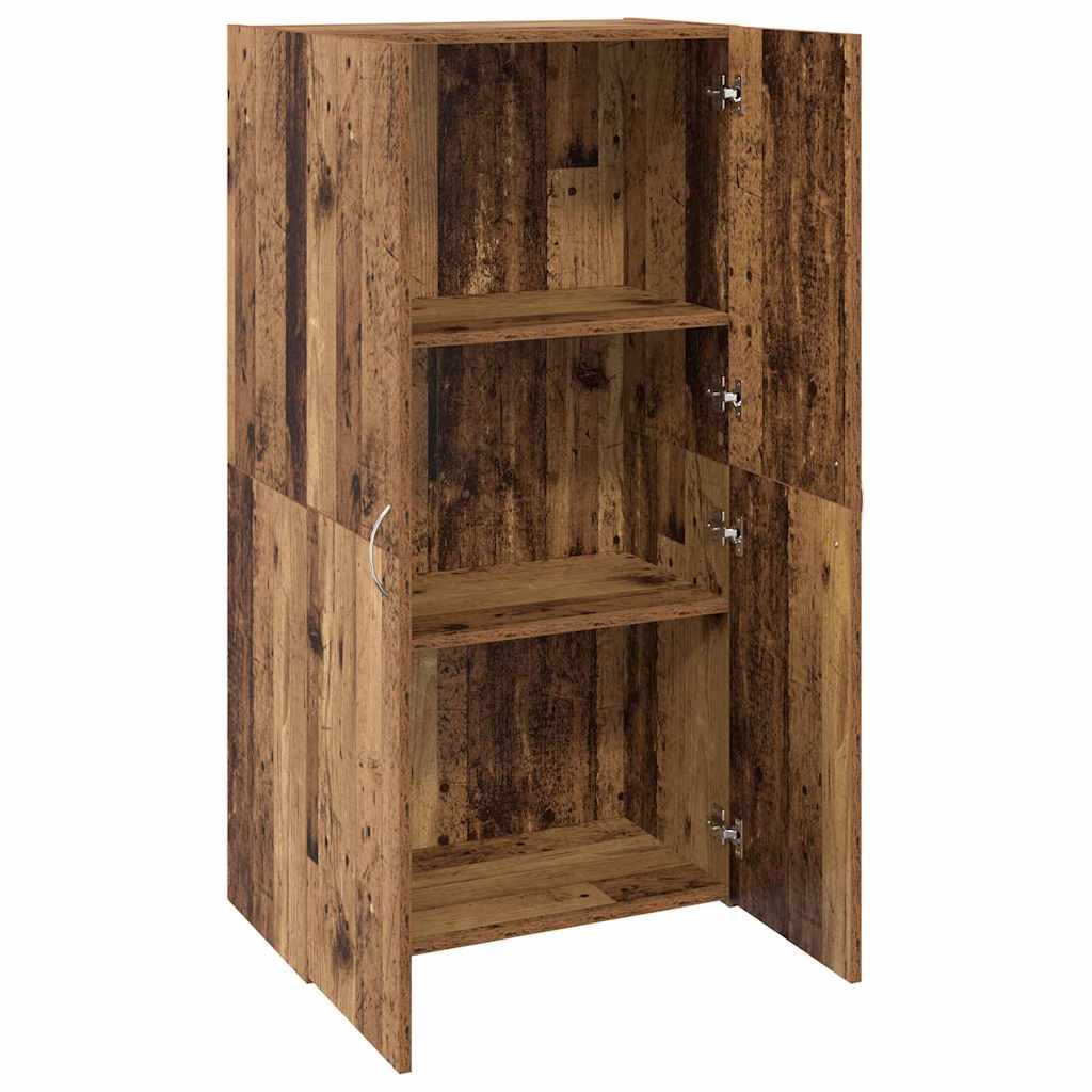 Büroschrank Schwarz Eichen-Optik 60 x 32 x 115 cm Holzwerkstoff