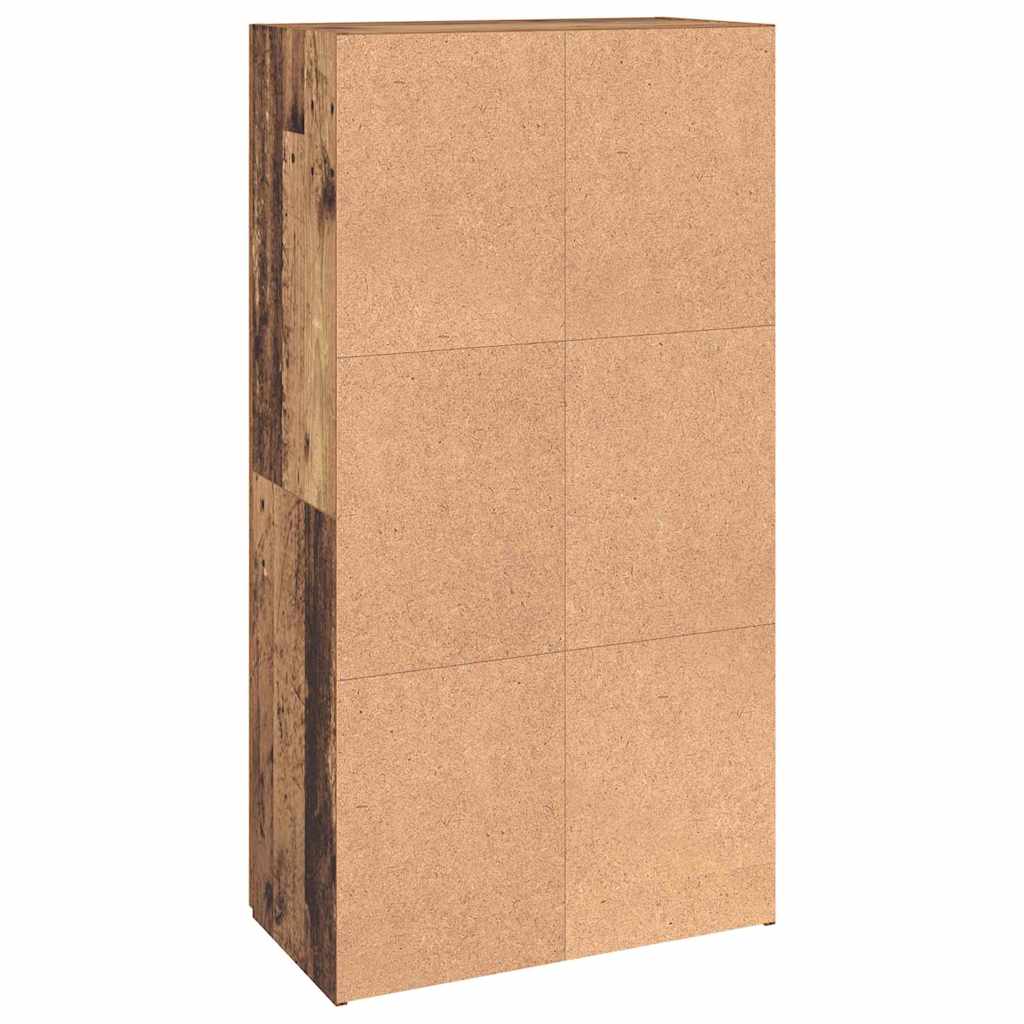 Büroschrank Schwarz Eichen-Optik 60 x 32 x 115 cm Holzwerkstoff