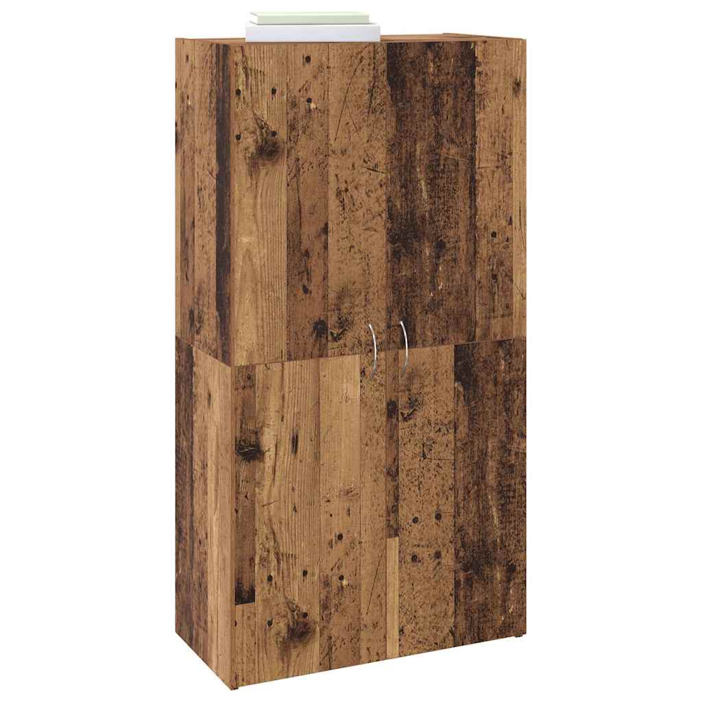 Büroschrank Schwarz Eichen-Optik 60 x 32 x 115 cm Holzwerkstoff