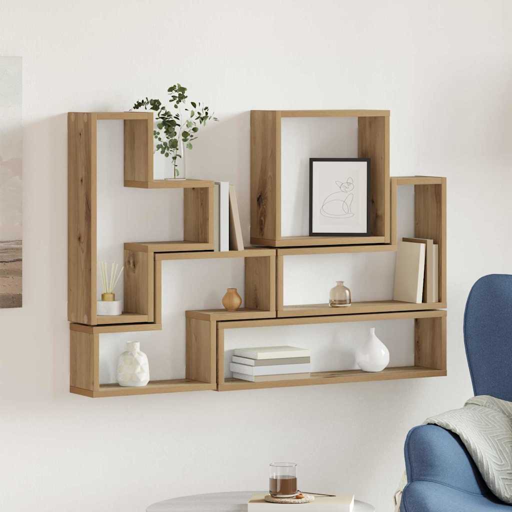 vidaXL Wandwürfel Artisan-Eiche 96 x 12 x 64 cm Holzwerkstoff