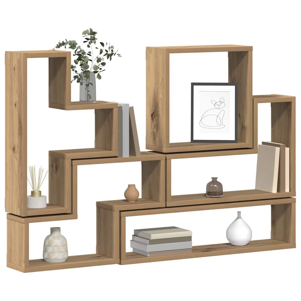 vidaXL Wandwürfel Artisan-Eiche 96 x 12 x 64 cm Holzwerkstoff