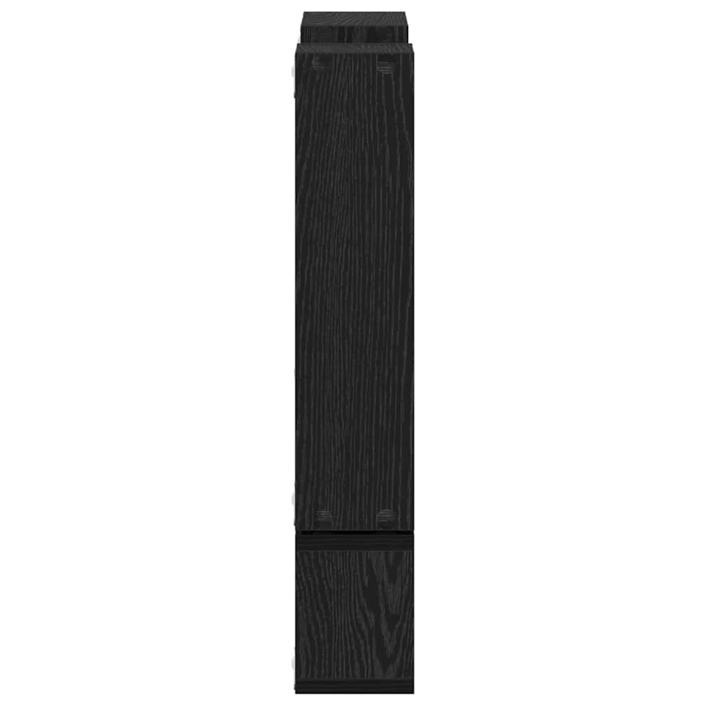 vidaXL Wandwürfel Schwarz Eichen-Optik 96 x 12 x 64 cm Holzwerkstoff