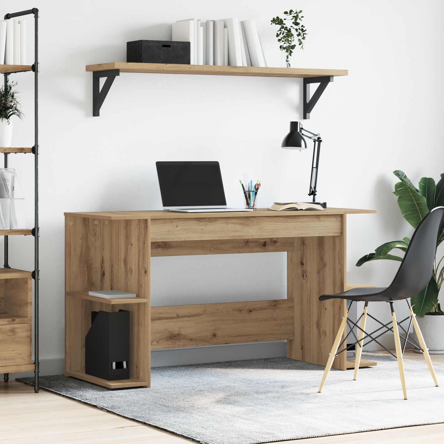 vidaXL Schreibtisch Artisan-Eiche 140 x 50 x 75 cm Holzwerkstoff