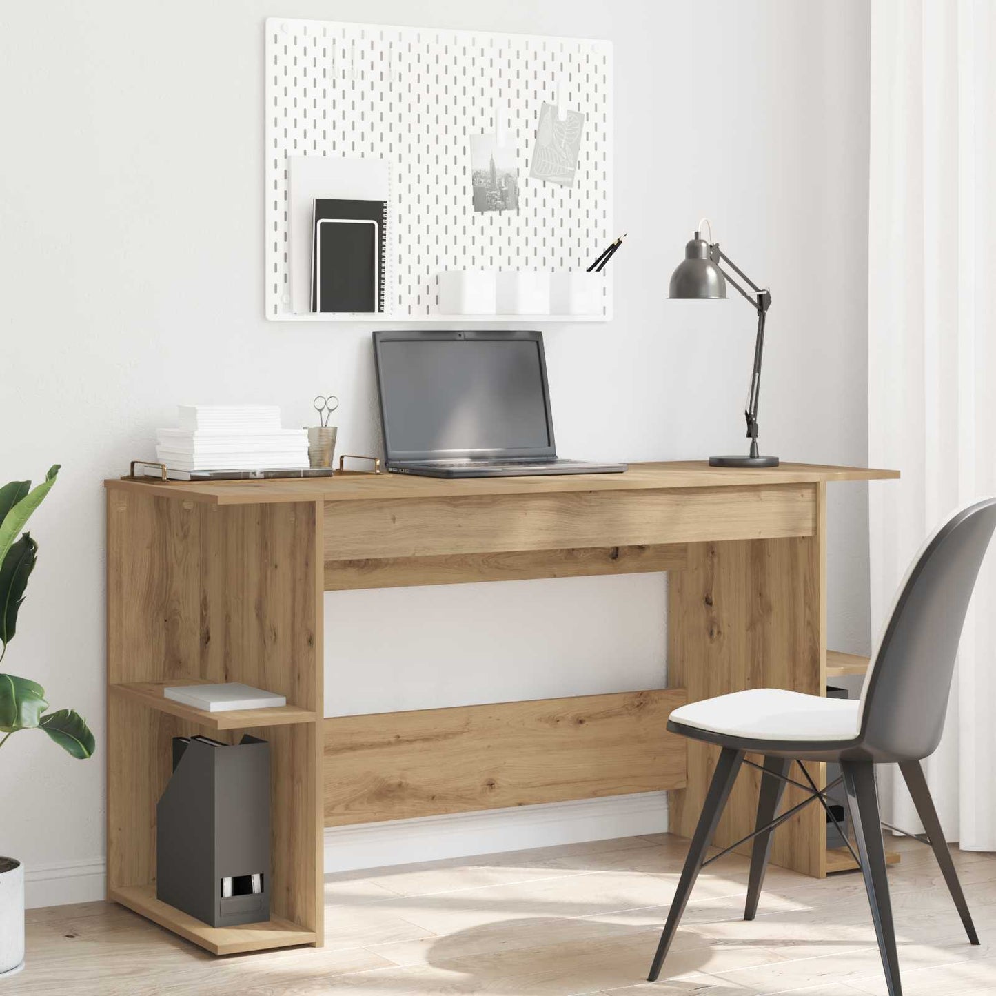 vidaXL Schreibtisch Artisan-Eiche 140 x 50 x 75 cm Holzwerkstoff